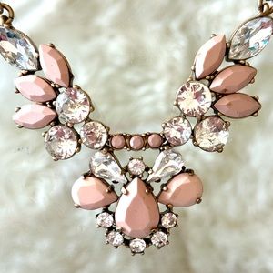 JCrew  pink and silver rhinestone necklace. Great condition.